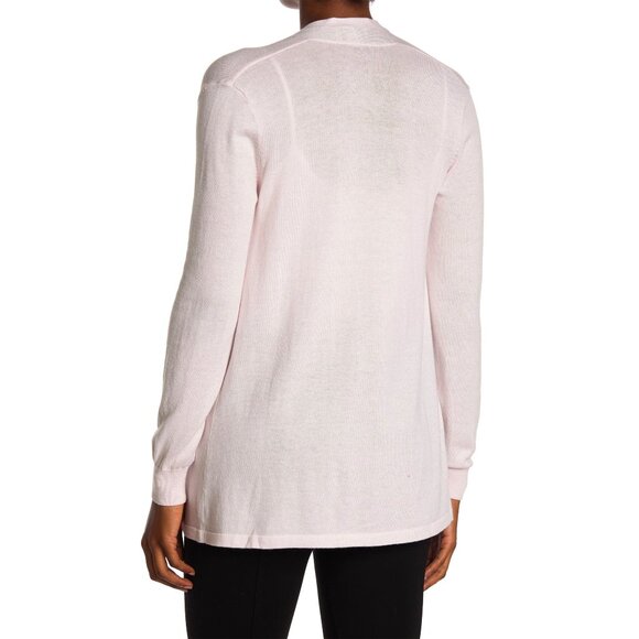 AMICALE NWT COTTON/VISCOSE/CASHMERE OPEN FRONT LIGHT PINK CARDIGAN. SIZE S - Picture 2 of 9